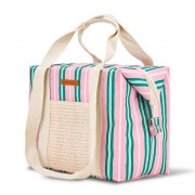 Picnic Cooler Bag | Box | Pink + Green Stripe